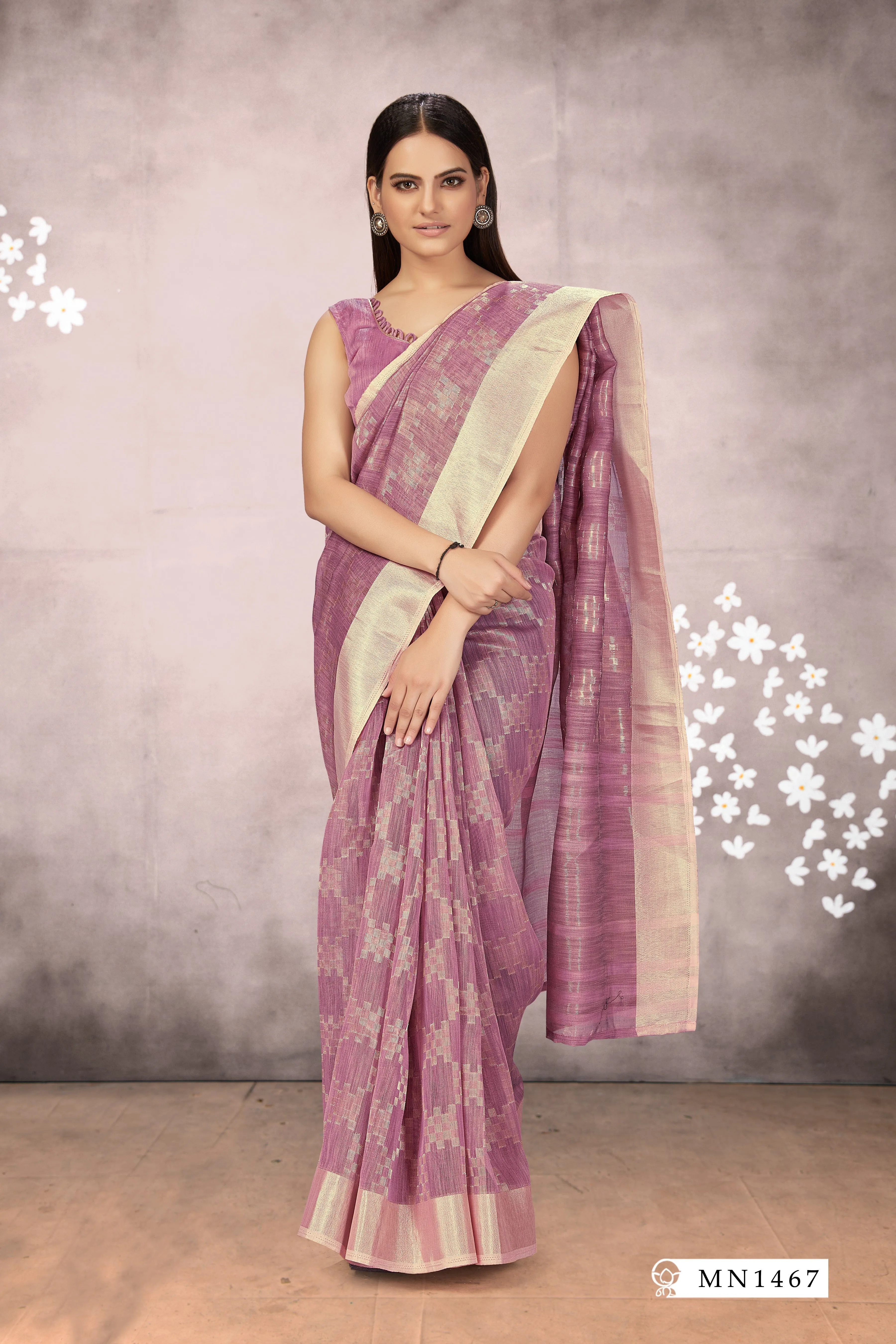 3stage Purple Silk Purple Blouse