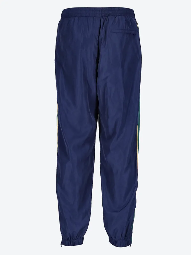 Embroidered windbreaker pants