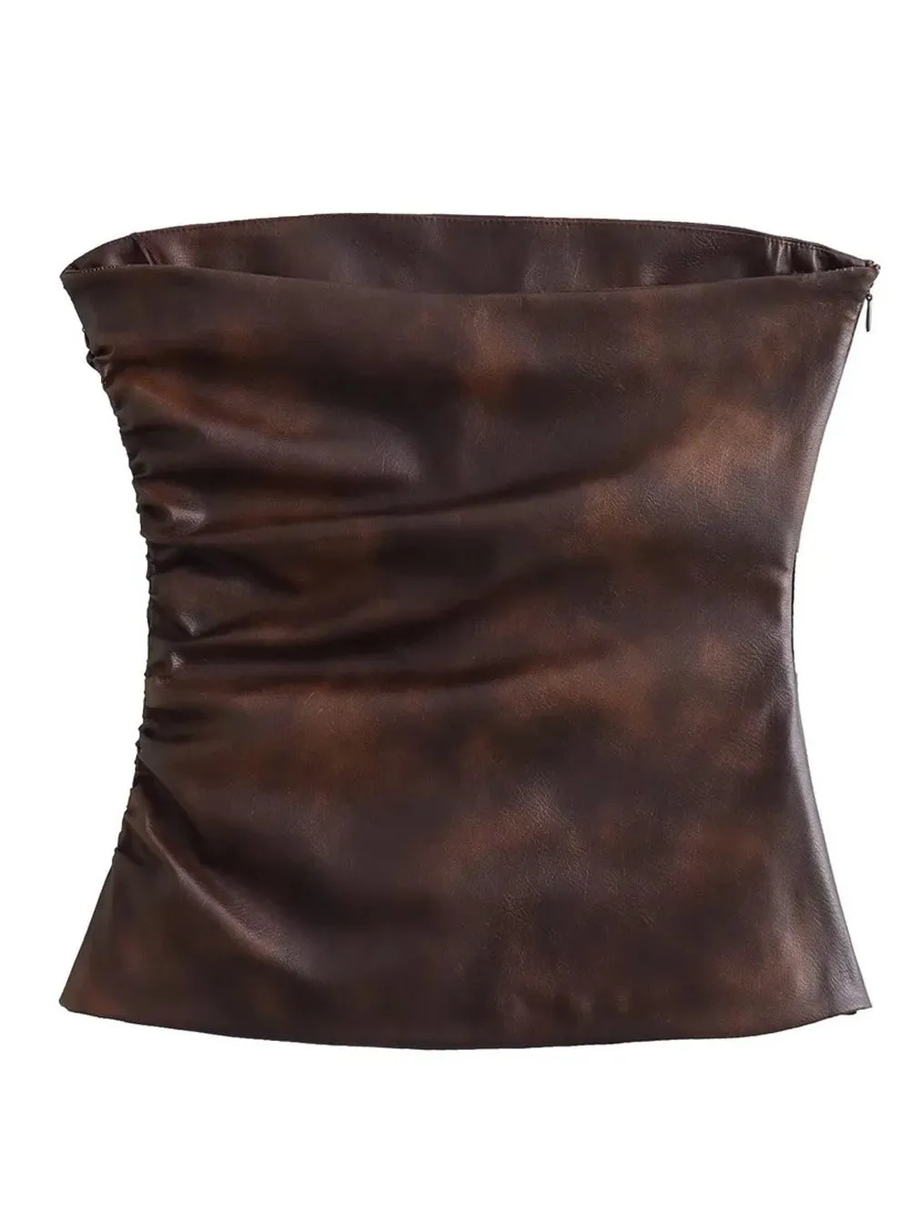 Lillian Leather Short Top