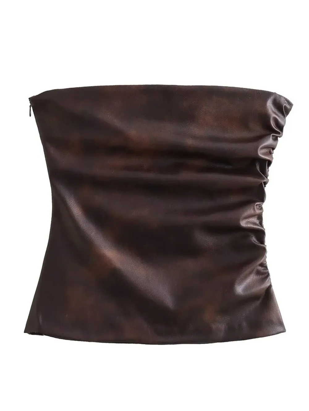 Lillian Leather Short Top
