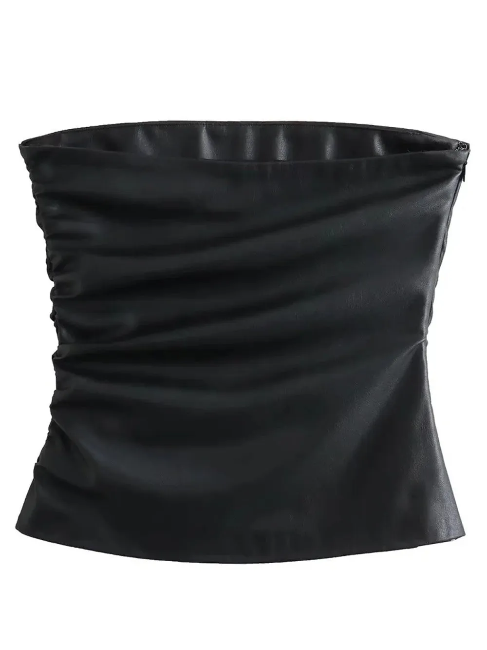 Lillian Leather Short Top