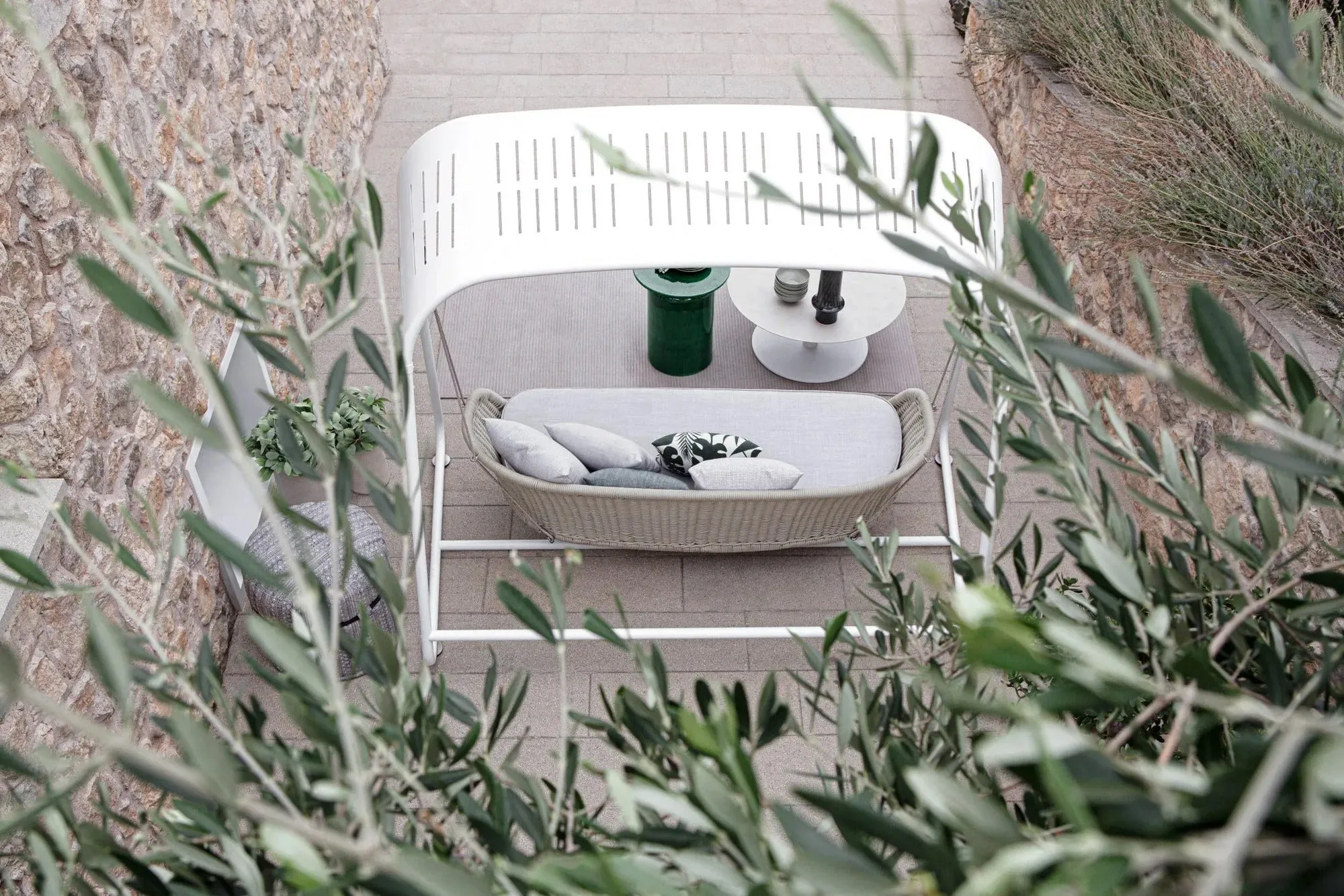 Wobble Double Seater Hanging Swing With Stand For Balcony , Garden Swing (White   Beige)